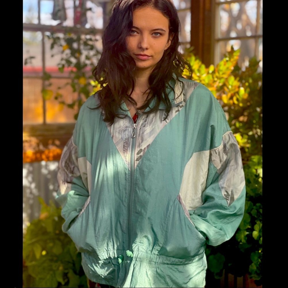 Vintage New York Classics Sea Foam Green Windbreaker